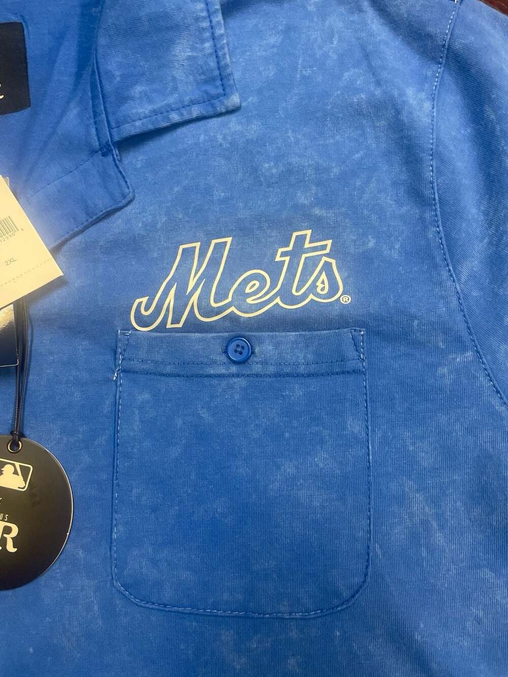 New York Mets Darius Rucker Collection by Fanatics Royal Blue Denim Button-Up Sh - Picture 4 of 13